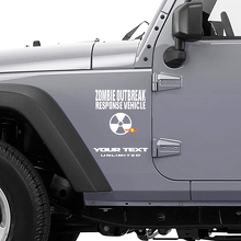 Calcomanía de vinilo para vehículo de respuesta a brote zombi para Jeep Wrangler Rubicon_2