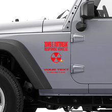 Calcomanía de vinilo para vehículo de respuesta a brote zombi para Jeep Wrangler Rubicon_3