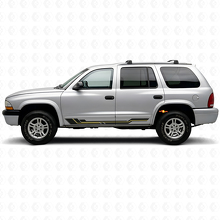 Calcomanía de vinilo para paneles de batea con franjas curvas para Dodge Durango 1998-2003 2