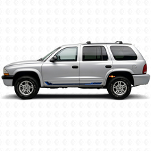 Calcomanía de vinilo con franjas laterales estilo racing para Dodge Durango 1998-2003 2