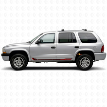 Calcomanía de vinilo con franjas laterales estilo racing para Dodge Durango 1998-2003 3