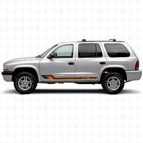 Calcomanía de vinilo de rayas laterales estilo vintage para Dodge Durango 1998-2003 1