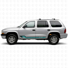 Calcomanía de vinilo de rayas laterales estilo vintage para Dodge Durango 1998-2003 2