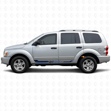 Calcomanía de Vinilo con Rayas Laterales de Bandera a Cuadros para Dodge Durango 2004-2009 2