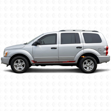 Calcomanía de vinilo de franjas laterales estilo racing para Dodge Durango 2004-2009 3