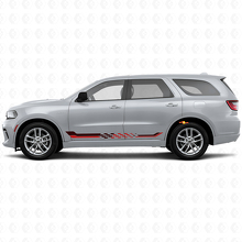 Calcomanía de vinilo con franjas laterales a cuadros para Dodge Durango 2011+ 3