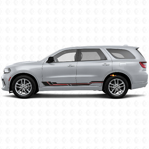 Calcomanía de vinilo para paneles laterales con franjas curvas para Dodge Durango 2011+ 1