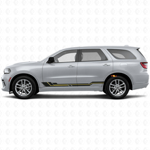 Calcomanía de vinilo para paneles laterales con franjas curvas para Dodge Durango 2011+ 2