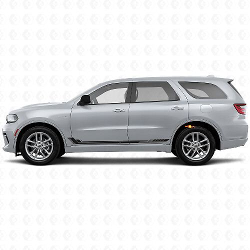 Calcomanía de vinilo con rayas laterales estilo carrera para Dodge Durango 2011+ 1