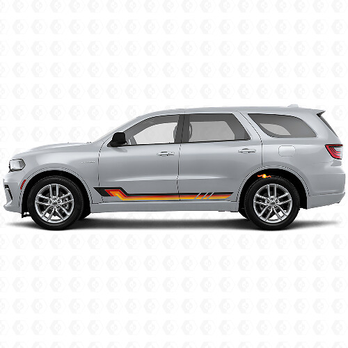 Calcomanía de vinilo con franjas laterales estilo vintage para Dodge Durango 2011+ 1