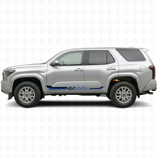 Calcomanía de vinilo con franjas laterales de bandera a cuadros para Toyota 4Runner 2024+ 2