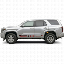 Calcomanía de vinilo con franjas laterales de bandera a cuadros para Toyota 4Runner 2024+ 3