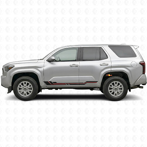 Calcomanía de vinilo para paneles laterales con franjas curvas para Toyota 4Runner 2024+
