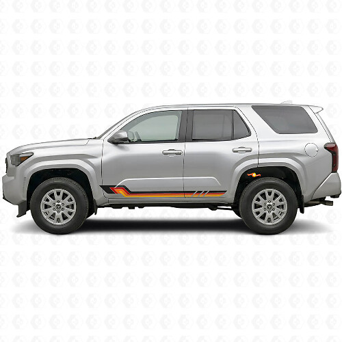 Calcomanía de vinilo de franjas laterales de estilo vintage para Toyota 4Runner 2024+ 1