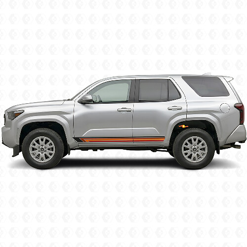Calcomanía lateral de vinilo con rayas rectas vintage para Toyota 4Runner 2024+