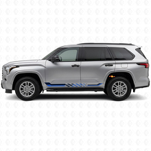 Calcomanía de vinilo con franjas laterales de bandera a cuadros para Toyota Sequoia 2022+ 2