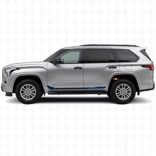 Calcomanía de vinilo con franjas laterales estilo racing para Toyota Sequoia 2022+ 2