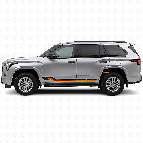Calcomanía de vinilo de rayas laterales estilo vintage para Toyota Sequoia 2022+