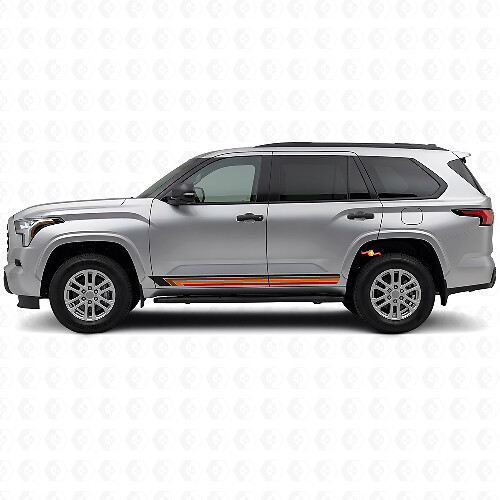 Calcomanía lateral de vinilo con rayas rectas vintage para Toyota Sequoia 2022+