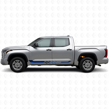 Calcomanía de vinilo con franjas laterales de bandera a cuadros para Toyota Tundra 2022+ 2