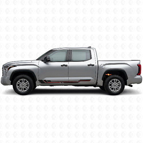 Calcomanía de vinilo con franjas curvas para paneles laterales de Toyota Tundra 2022+
