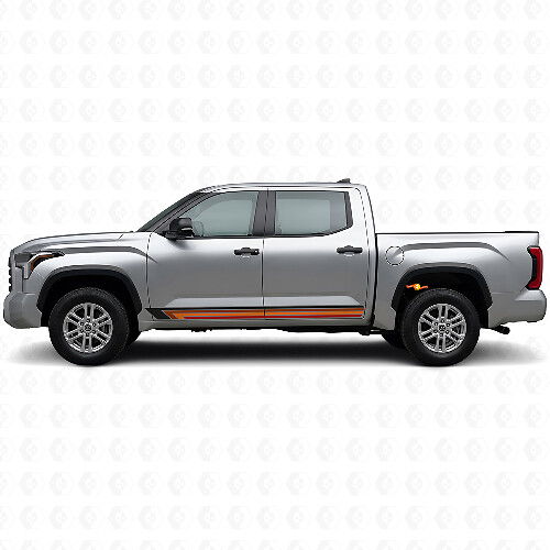 Calcomanía lateral de vinilo de rayas rectas vintage para Toyota Tundra 2022+