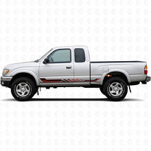 Calcomanía de vinilo con franjas laterales a cuadros para Toyota Tacoma 1995-2004_3