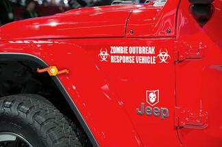 Jeep Rubicon Wrangler Zombie Outbreak Response Team Wrangler Kit de calcomanías #2