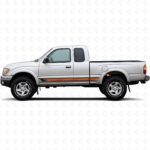 Calcomanía lateral de vinilo de rayas rectas vintage para Toyota Tacoma 1995-2004_1
