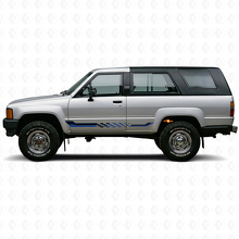 Calcomanía de vinilo con rayas laterales de bandera a cuadros para Toyota 4Runner 1984-1989_2