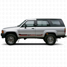 Calcomanía de vinilo con rayas laterales de bandera a cuadros para Toyota 4Runner 1984-1989_3