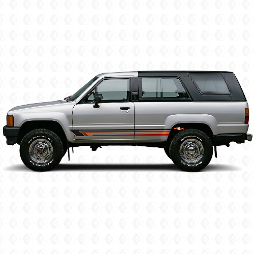 Calcomanía lateral de vinilo con franjas rectas vintage para Toyota 4Runner 1984-1989_1