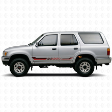 Calcomanía de vinilo con franjas laterales de bandera a cuadros para Toyota 4Runner 1989-1995_3