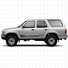 Calcomanía de vinilo para panel lateral con franjas curvas para Toyota 4Runner 1989-1995_2