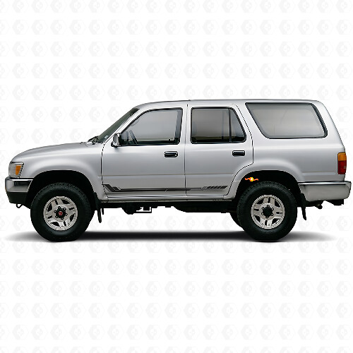 Calcomanía de vinilo con franjas laterales estilo racing para Toyota 4Runner 1989-1995_1