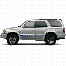 Calcomanía de vinilo con franjas laterales de bandera a cuadros para Toyota 4Runner 1995-2002_2