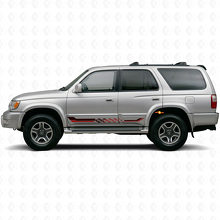 Calcomanía de vinilo con franjas laterales de bandera a cuadros para Toyota 4Runner 1995-2002_3