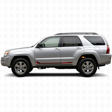 Calcomanía de vinilo con rayas laterales estilo racing para Toyota 4Runner 2002-2009_3