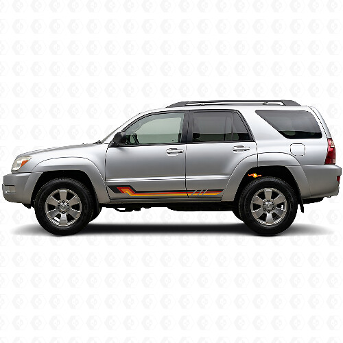 Calcomanía de vinilo con franjas laterales de estilo vintage para Toyota 4Runner 2002-2009_1