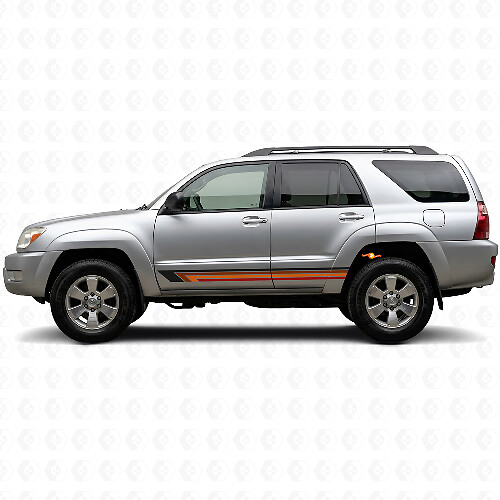 Calcomanía lateral de vinilo con franjas rectas vintage para Toyota 4Runner 2002-2009_1