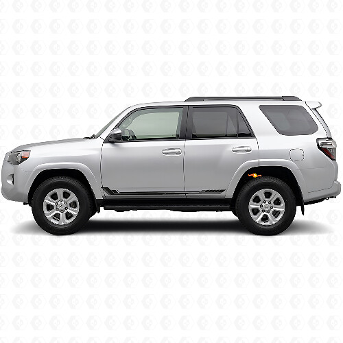 Calcomanía de vinilo de franjas laterales estilo racing para Toyota 4Runner 2009-2024_1