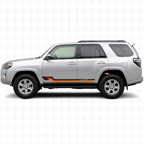 Calcomanía de vinilo con rayas laterales estilo vintage para Toyota 4Runner 2009-2024_1