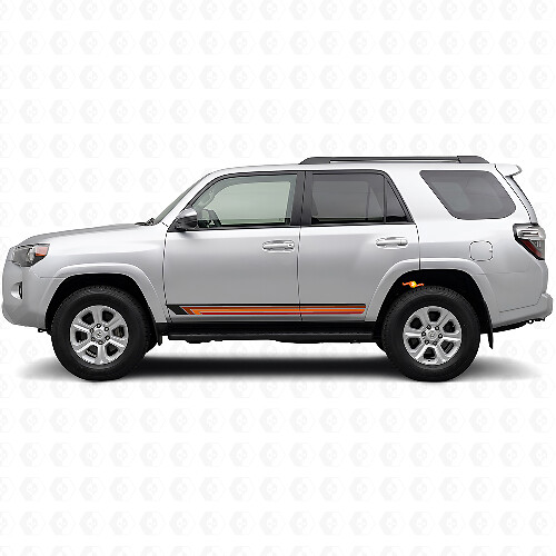 Calcomanía de vinilo lateral con franjas rectas vintage para Toyota 4Runner 2009-2024_1