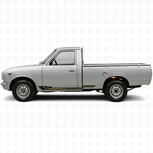 Calcomanía de vinilo para paneles laterales con rayas curvas para Toyota Hilux 1968-1972_2