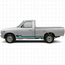 Calcomanía de vinilo de franjas laterales estilo vintage para Toyota Hilux 1968-1972_2