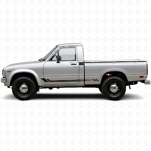 Calcomanía lateral de vinilo con franjas de panal para Toyota Hilux 1978-1983_1