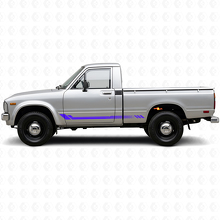 Calcomanía lateral de vinilo con franjas de panal para Toyota Hilux 1978-1983_2