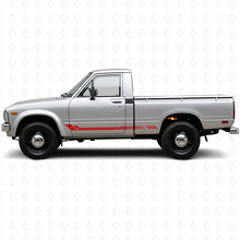 Calcomanía lateral de vinilo con franjas de panal para Toyota Hilux 1978-1983_3
