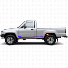 Calcomanía lateral de vinilo con rayas de panal para Toyota Hilux 1983-1988_2