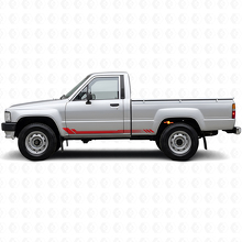 Calcomanía lateral de vinilo con rayas de panal para Toyota Hilux 1983-1988_3